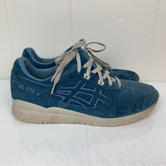 ASICS Gel Lyte III OG Men's Suede Training Sneakers Blue 1201A383-400 Size 10.5 - Picture 1 of 11